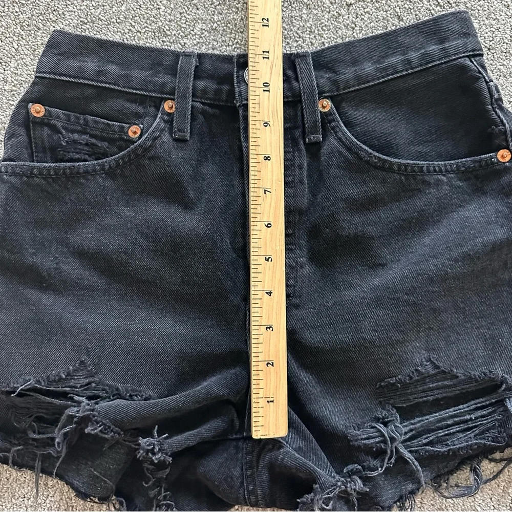RE/DONE 50s‎ Cutoff Shorts High Waist in Black Size 26